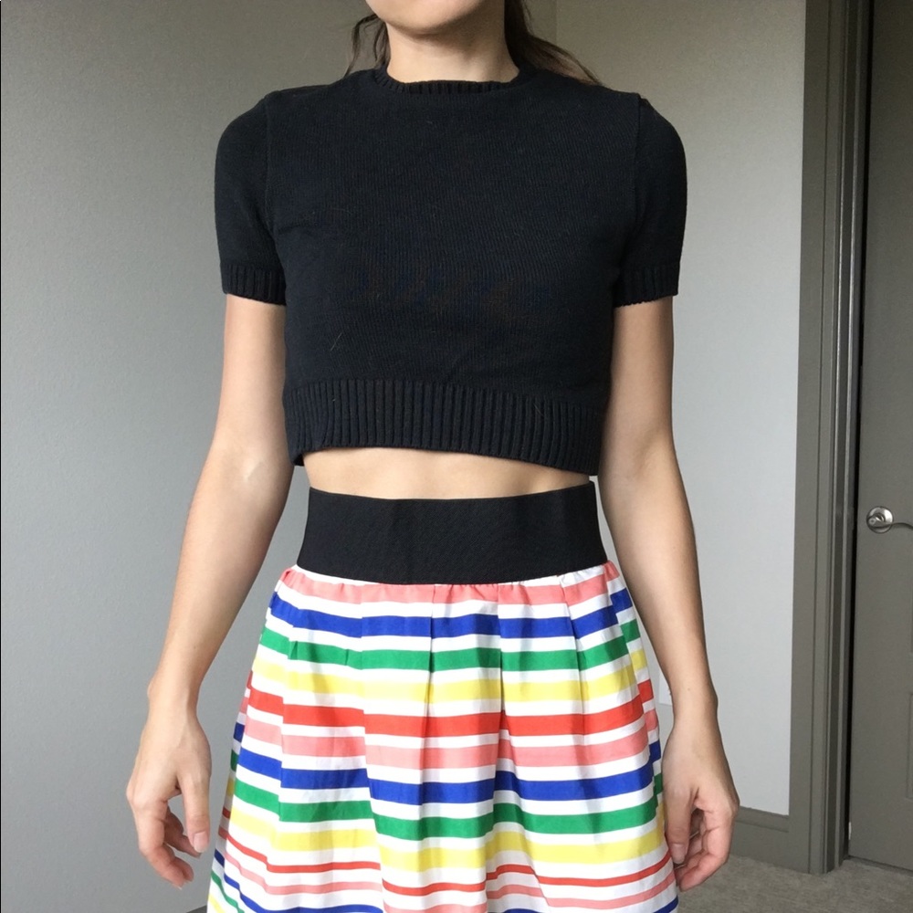 Black American Apparel crop Top Cotton S